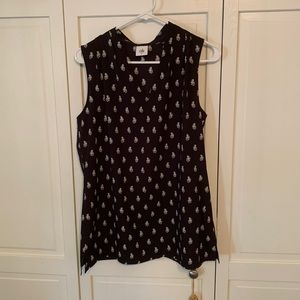 Cabi top, navy print